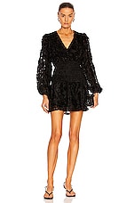 ROCOCO SAND Sade Mini Dress in Black, view 1, click to view large image.