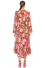 ROCOCO SAND Chloe Cape with Belt in Fuchsia Pink, view 3, click to view large image.