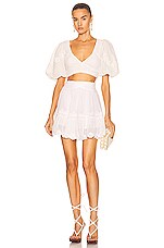 ROCOCO SAND Aloe Mini Skirt in Off White, view 4, click to view large image.