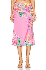 ROCOCO SAND Megan Skirt in Pink Floral, view 2, click to view large image.