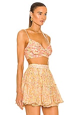 ROCOCO SAND Faye Crop Top in Peach & Butter Yellow, view 2, click to view large image.