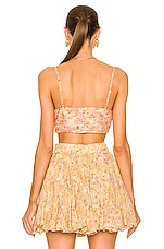 ROCOCO SAND Faye Crop Top in Peach & Butter Yellow, view 3, click to view large image.