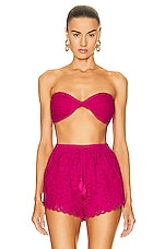 ROCOCO SAND Moss Bandeau Top in Pink, view 1, click to view large image.