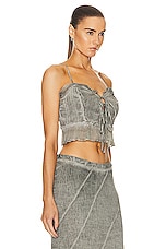 ROCOCO SAND River Corset Top in Grey, view 2, click to view large image.