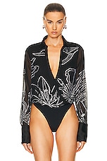 ROCOCO SAND Dream Bodysuit in Black, view 2, click to view large image.