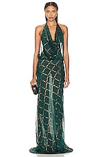 Raisa Vanessa Degage Maxi Dress in Green, view 1, click to view large image.