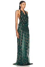 Raisa Vanessa Degage Maxi Dress in Green, view 2, click to view large image.