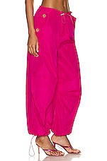 Raisa Vanessa Low Waist Faille Baggy Pant in Pink, view 2, click to view large image.