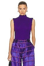 Raisa Vanessa High Neck Bodysuit in Purple, view 1, click to view large image.