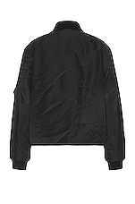 Raf Simons Long Sleeved Polo Bomber in Black, view 2, click to view large image.
