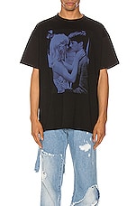 Raf Simons Blue Couple Tee in Black | FWRD