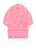 Raf Simons Neckpiece Hoodie in Pink & White, view 2, click to view large image.