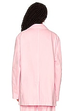 Raf Simons School Boy Denim Blazer in Light Pink, view 5, click to view large image.