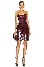 Raf Simons Double Split Skirt in Burgundy, view 4, click to view large image.