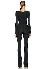 RTA Keyhole Jumpsuit in Black, view 4, click to view large image.
