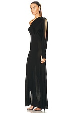 RTA Allyna Maxi Dress in Black, view 3, click to view large image.