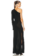 RTA Allyna Maxi Dress in Black, view 4, click to view large image.