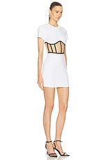 RTA Angela Mini Dress in White, view 2, click to view large image.