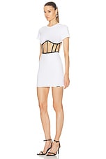 RTA Angela Mini Dress in White, view 3, click to view large image.