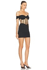 RTA Evie Mini Dress in Black, view 2, click to view large image.