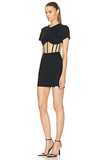 RTA Angela Mini Dress in Black, view 3, click to view large image.