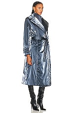 RTA Trench Coat in Slate Blue, view 2, click to view large image.