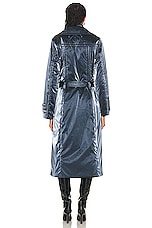 RTA Trench Coat in Slate Blue, view 3, click to view large image.