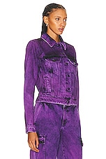 RTA Denim Jacket in Grape, view 2, click to view large image.