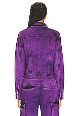 RTA Denim Jacket in Grape, view 3, click to view large image.