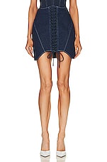 RTA Benedita Corset Mini Skirt in Sunset Blue, view 1, click to view large image.