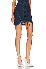 RTA Benedita Corset Mini Skirt in Sunset Blue, view 2, click to view large image.