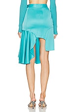 RTA Asymmetrical Skirt in Teal, view 4, click to view large image.
