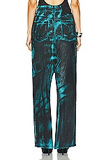 RTA Slit Denim Maxi Skirt in Ocean Night, view 3, click to view large image.