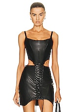 RTA Dinis Corset Top in Black, view 1, click to view large image.
