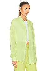 RTA Sierra Oversized Shirt in Acid Lime, view 2, click to view large image.