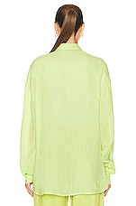 RTA Sierra Oversized Shirt in Acid Lime, view 3, click to view large image.