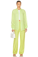 RTA Sierra Oversized Shirt in Acid Lime, view 4, click to view large image.