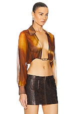 RTA Cropped Shirt in Sunset, view 2, click to view large image.