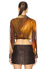 RTA Cropped Shirt in Sunset, view 3, click to view large image.