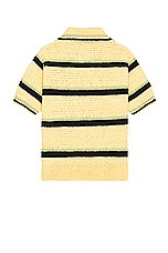 rice nine ten Crochet Hand Knit Polo Shirt in Yellow, view 2, click to view large image.