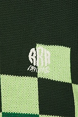 rice nine ten Knitting Checkered Soccer Jersey in Light Green, view 3, click to view large image.