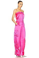 retrofete Estrella Jumpsuit in Paradise Pink, view 2, click to view large image.