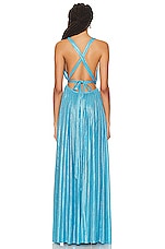 retrofete Tova Dress in Aqua Blue, view 4, click to view large image.