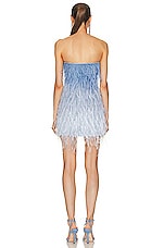 retrofete Sofia Feather Dress in White Ombre, view 3, click to view large image.