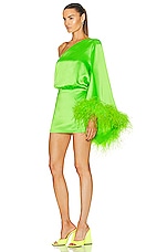 retrofete Allegra Dress in Lime Punch, view 3, click to view large image.