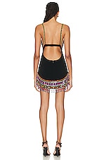 retrofete Isadora Embellished Dress in Multi & Black, view 3, click to view large image.