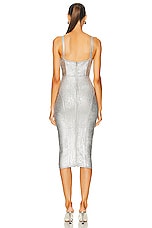 retrofete Zora Knit Dress in Coated Silver, view 3, click to view large image.