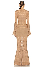 retrofete Sereno Dress in Metallic Nude Bronze, view 3, click to view large image.