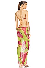 retrofete Fontelina Dress in Lime Anthurium, view 3, click to view large image.