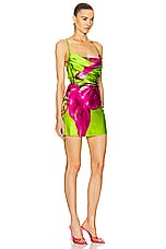 retrofete Azura Dress in Lime Anthurium, view 2, click to view large image.